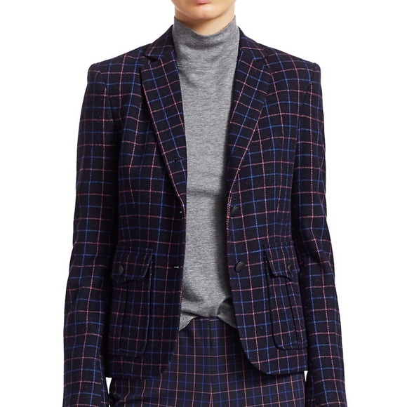 rag & bone Nancie Virgin Wool Blend Check Blazer, 4 - Picture 2 of 6